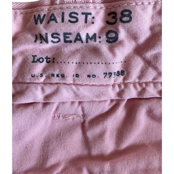 J. crew men’s Stanton, pink chino cotton ￼ classic shorts, size large in time - Picture 5 of 6